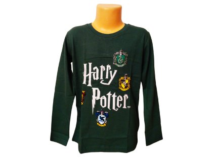 Tričko HARRY POTTER dl.rukáv chlapecké (Barva Zelená, Velikost 134)