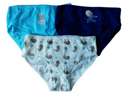 Kalhotky FROZEN bílomodré 3pack (Barva Modrobílá, Velikost 128/134)