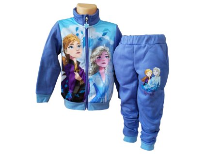 Tepláková souprava FROZEN dívčí modrá tmavá (Barva Modrá, Velikost 98)