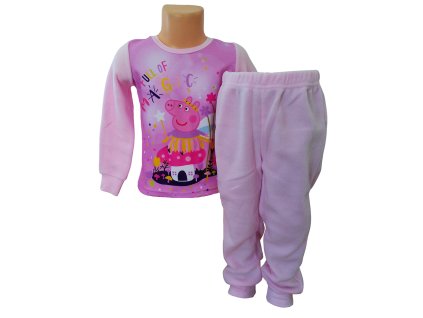 Pyžamo PEPPA PIG polar fleece dívčí růžové světlé