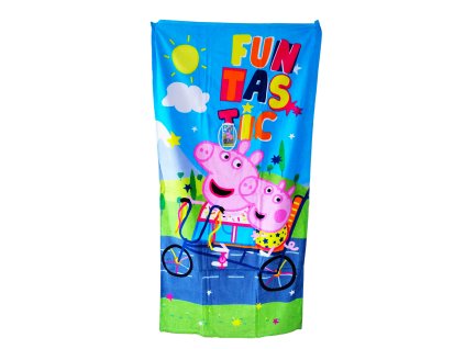 Osuška PEPPA PIG NA KOLE bavlna 70x140cm