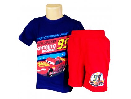Letní set CARS chlapecký modročervený