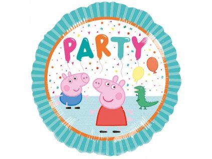 DPA4132701 Balonek PEPPA PIG bílozelený foliový 43cm