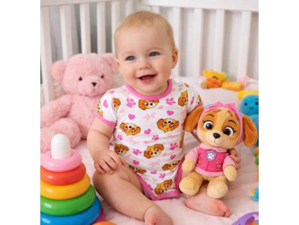 Body TLAPKOVÁ PATROLA SKYE dívčí bílorůžové