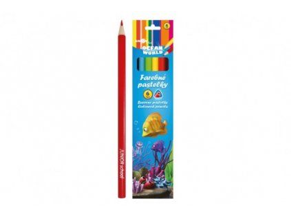 Pastelky trojhranné OCEAN WORLD 6 barev