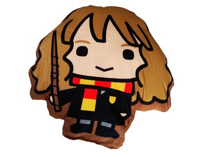 Polštářek HARRY POTTER HERMIONA tvarovaný hnědý 42x33