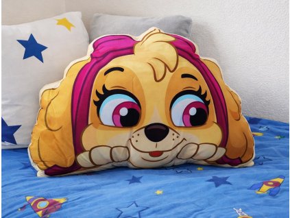 Dětský polštářek TLAPKOVÁ PATROLA SKYE tvarovaný