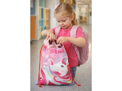 Pytlík UNICORN - JEDNOROŽEC na svačinu dívčí růžový
