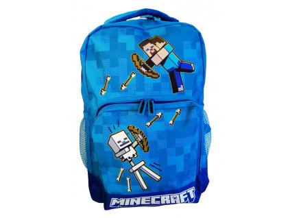 Dětský batoh MINECRAFT modrý 2 kapsy 35x25x15