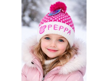 Dívčí čepice PEPPA PIG zimní