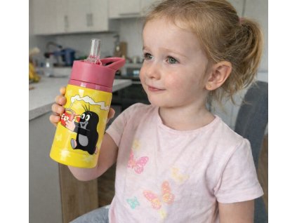 Nerez láhev na pití KRTEČEK 500 ml růžová