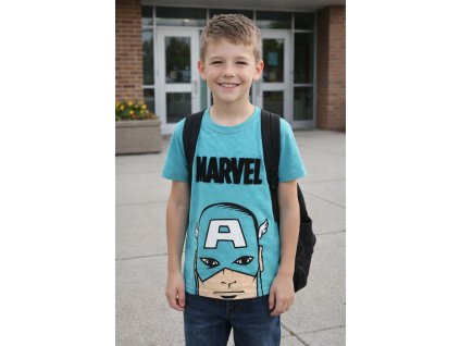 Chlapecké tričko AVENGERS KAPITÁN AMERIKA krátký rukáv