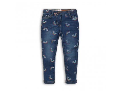 Kalhoty dívčí džínové s elastenem, Minoti, Unicorn 10, modrá