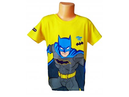 Chlapecké tričko BATMAN krátký rukáv žluté