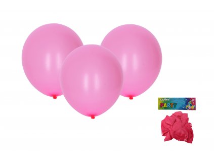 Balónek nafukovací RŮŽOVÝ 30cm - sada 10ks