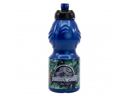 Plastová lahev na pití JURSKÝ SVĚT sportovní modrá 400ml