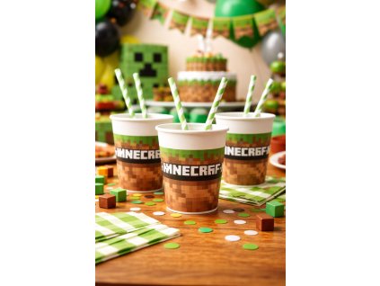Kelímky MINECRAFT papírové