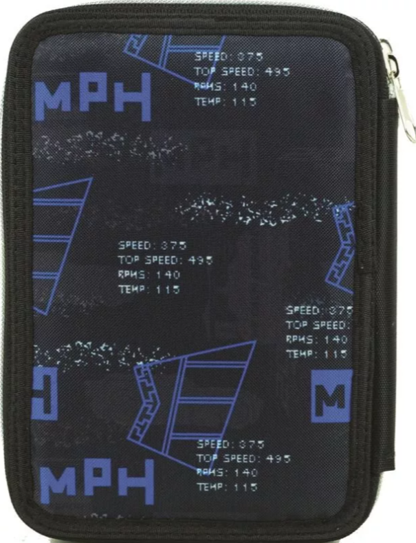 GIM S.A. Penál CARS dvoupatrový černý s výbavou