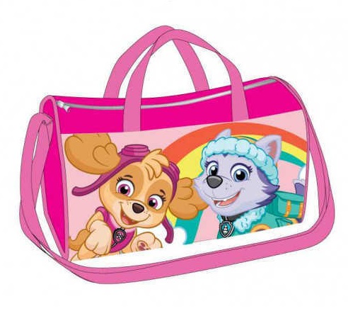 SETINO Taška TLAPKOVÁ PATROLA cestovní - sportovní dívčí růžová tmavá