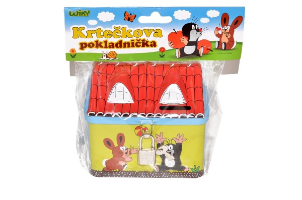 WIKI Pokladnička KRTEČEK domeček kovová