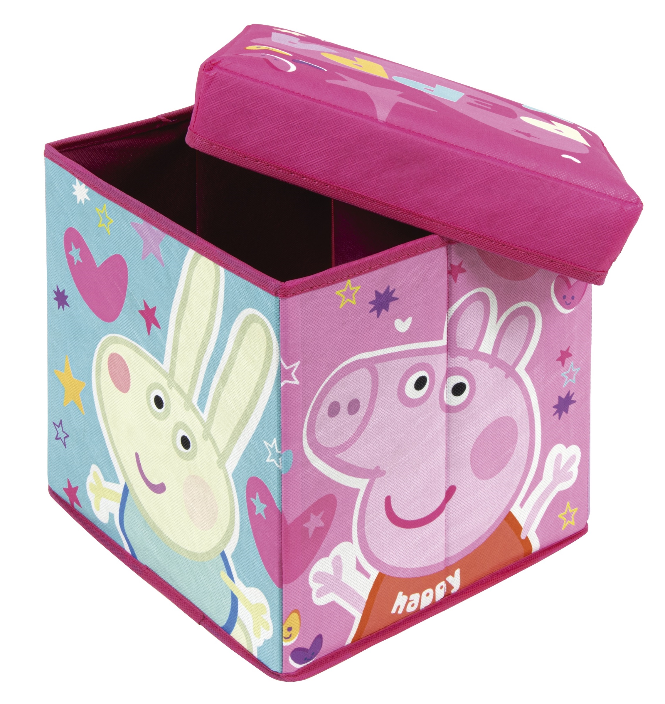 ARDITEX Taburet PEPPA PIG s úložným prostorem růžový 30x30x30