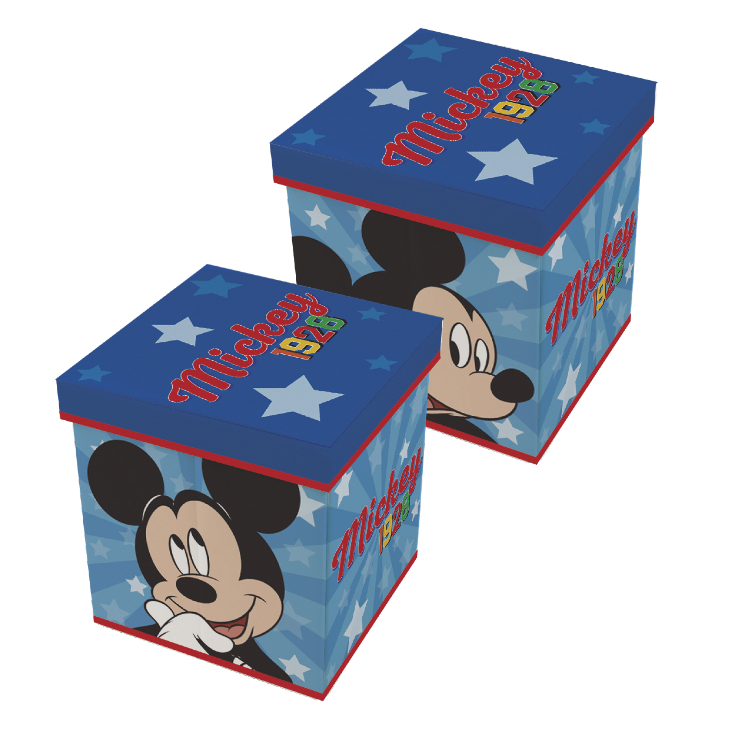 ARDITEX Taburet MICKEY s úložným prostorem modrý 30x30x30