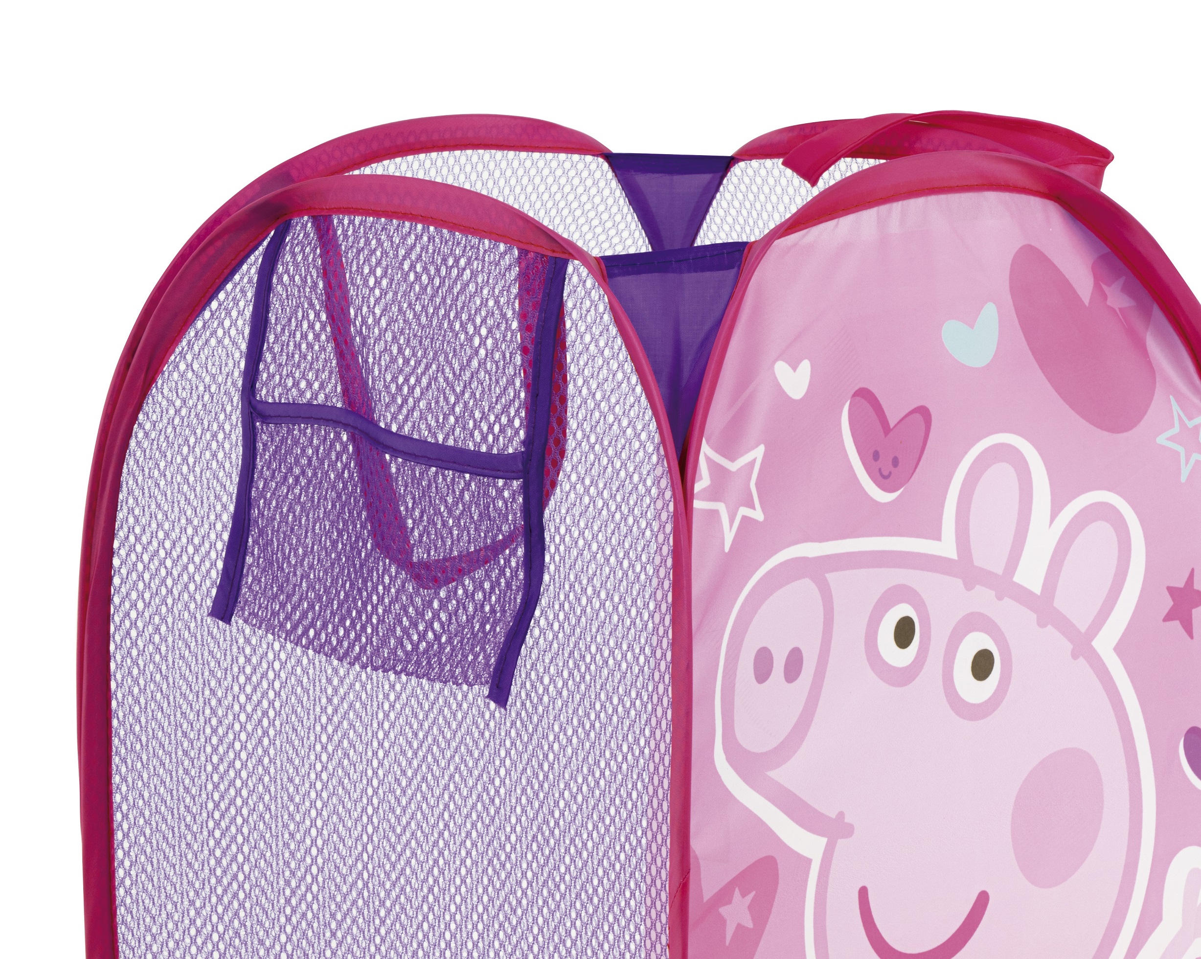 ARDITEX Úložný koš na hračky PEPPA PIG síťovaný růžový