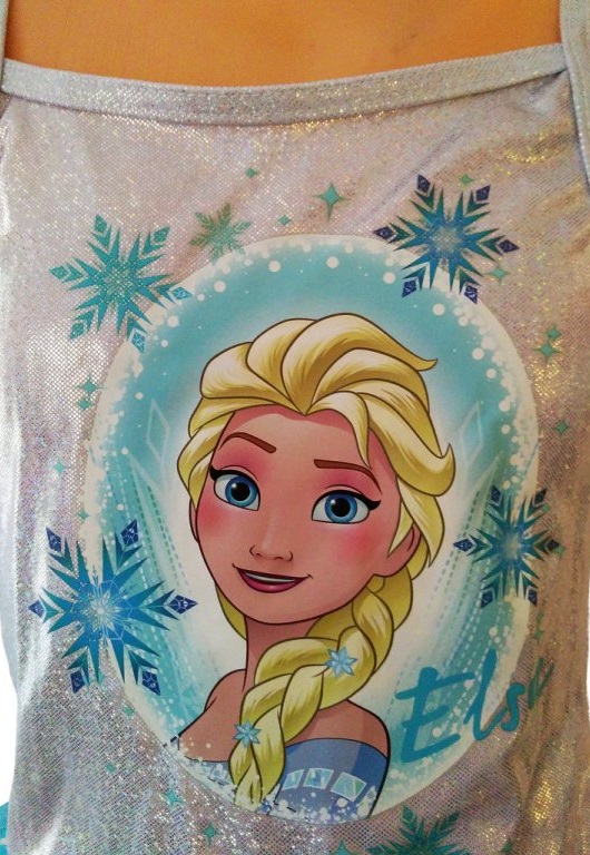 EPLUSM Šaty FROZEN ELSA holograf s tylem modré, vel. 128/134