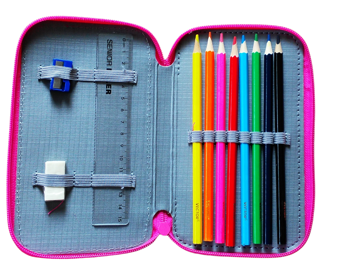 WIKI Penál KOČKA dvoupatrový s výbavou 