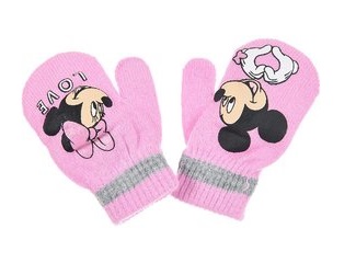 SUN CITY Palcové úpletové rukavice MINNIE baby růžová tmavá