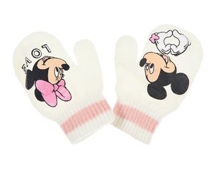 SUN CITY Palcové úpletové rukavice MINNIE baby růžová tmavá