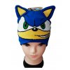 Chlapecká čepice SONIC zimní s 3D ušima modrá