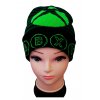 Chlapecká čepice XBOX zimní s proužky černozelená