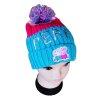 Dívčí čepice PEPPA PIG s bambulí modrorůžová