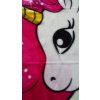Dětská deka UNICORN JEDNOROŽEC růžová 100 x 140 polar