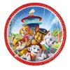 Papírový talíř TLAPKOVÁ PATROLA parta pod věží 8 kusů 23 cm