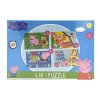 Puzzle PEPPA PIG 4 v 1 modré