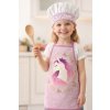 Dětská zástěra UNICORN - JEDNOROŽEC GARDEN set s čepicí