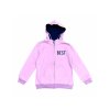 Mikina dívčí VENERE Best světle růžová na zip
