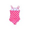 Dívčí plavky KOUZELNÁ BERUŠKA s puntíkem jednodílné růžové