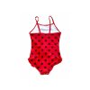 Dívčí plavky KOUZELNÁ BERUŠKA s puntíkem jednodílné červené