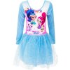 Dívčí šaty TŘPYTKA A SVĚTLA dres s dlouhým rukávem a tylovou sukní modré