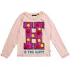 Dívčí tričko LEMON BERET s bambulkami dlouhý rukáv růžové
