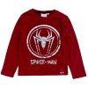 Chlapecké tričko SPIDERMAN metalický pavouk v kruhu dlouhý rukáv červené