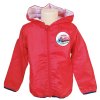 Chlapecká bunda CARS jaro-podzim s integrovaným batůžkem červená