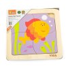 Dřevěné puzzle pro nejmenší Viga 4 ks Rybka (Barva Multicolor)