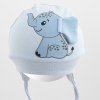 Bavlněná kojenecká čepička New Baby Happy Elephant blue (Barva Modrá, Velikost 56/62)