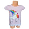 Dívčí tričko UNICORN - JEDNOROŽEC s duhou krátký rukáv růžové
