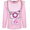 Dívčí tričko PEPPA PIG foťák dlouhý rukáv růžové