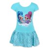 Dívčí šaty TŘPYTKA A SVĚTLA krátký rukáv modré